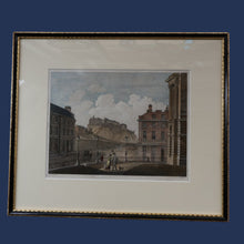 Load image into Gallery viewer, SCOTTISH ART. Georgian Engraving 1804 by James Fittler after John Claude Nattes, Edinburgh Castle from Registrar House. FRAMED
