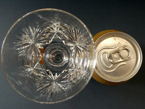 SINGLE: Vintage Edinburgh Crystal White Wine Glass. STAR OF EDINBURGH Pattern: 6 inches