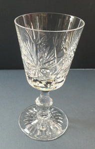 SINGLE: Vintage Edinburgh Crystal White Wine Glass. STAR OF EDINBURGH Pattern: 6 inches