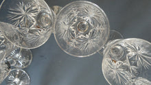 Load image into Gallery viewer, EDINBURGH CRYSTAL. Set of TEN Matching STAR OF EDINBURGH Sherry Glasses 4 1/2 inches in height
