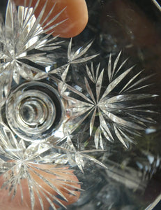 EDINBURGH CRYSTAL. Set of TEN Matching STAR OF EDINBURGH Sherry Glasses 4 1/2 inches in height