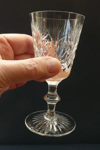 EDINBURGH CRYSTAL. Set of TEN Matching STAR OF EDINBURGH Sherry Glasses 4 1/2 inches in height