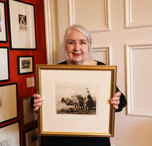 Load image into Gallery viewer, ORIGINAL ETCHING: Carting Hay (1928) by Charles Frederick Tunnicliffe. Pencil Signed &amp; FRAMED
