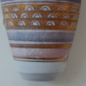 Cornish Studio Pottery. Miniature Gold Lustre PORCELAIN Vase by Mary Rich (1940 - 2022)