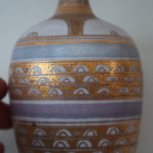 Load image into Gallery viewer, Cornish Studio Pottery. Miniature Gold Lustre PORCELAIN Vase by Mary Rich (1940 - 2022)
