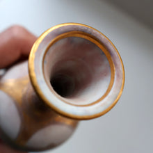 Load image into Gallery viewer, Cornish Studio Pottery. Miniature Gold Lustre PORCELAIN Vase by Mary Rich (1940 - 2022)
