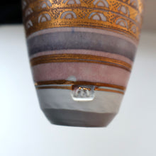 Load image into Gallery viewer, Cornish Studio Pottery. Miniature Gold Lustre PORCELAIN Vase by Mary Rich (1940 - 2022)
