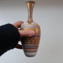 Load image into Gallery viewer, Cornish Studio Pottery. Miniature Gold Lustre PORCELAIN Vase by Mary Rich (1940 - 2022)
