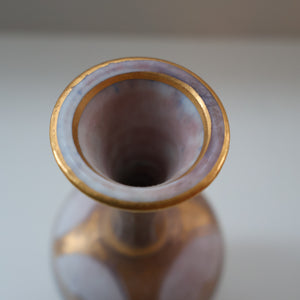 Cornish Studio Pottery. Miniature Gold Lustre PORCELAIN Vase by Mary Rich (1940 - 2022)