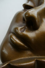 Load image into Gallery viewer, Art Deco 1930s Wall Mask G. Leonardi Golden Lady&#39;s Head Wall Mask
