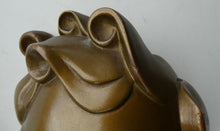 Load image into Gallery viewer, Art Deco 1930s Wall Mask G. Leonardi Golden Lady&#39;s Head Wall Mask
