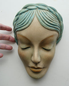 Art Deco 1930s Wall Mask G. Leonardi Hollywood Glamour Marlene Dietrich Style Portrai