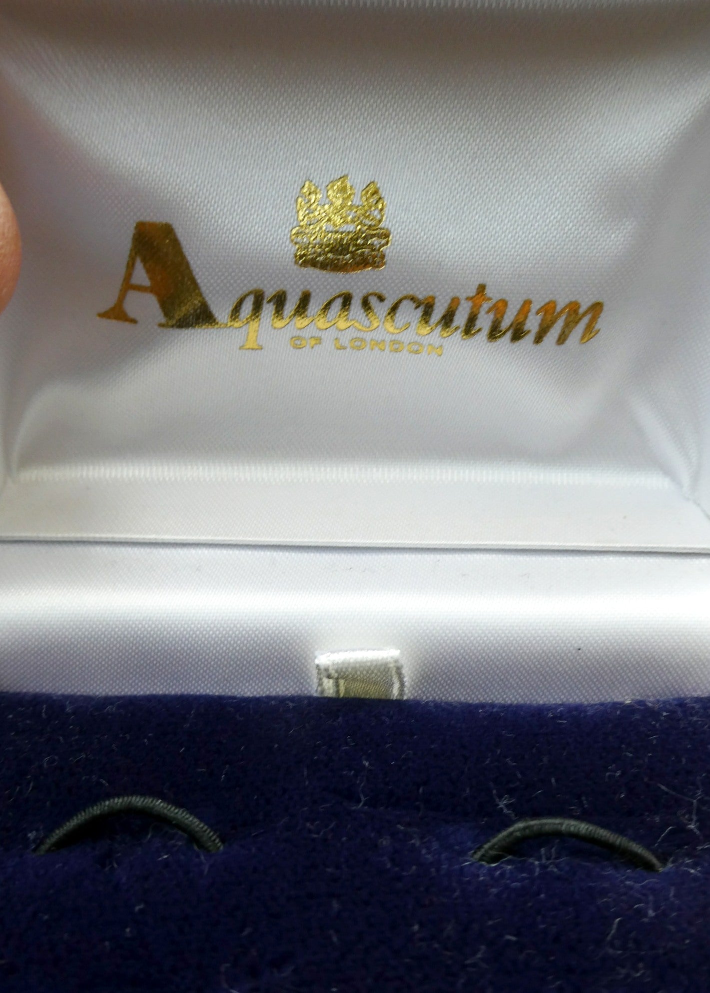 Pre Loved Pair of AQUASCUTUM Tartan Cufflinks. In original retail