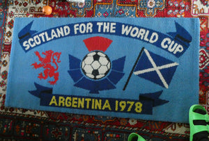 1978 World Cup. Scotland Argentia Souvenir Wool Fireside Rug