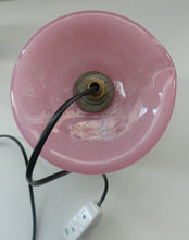 Load image into Gallery viewer, 1950s Scottish VASART Glass Tulip Lamp in Pastel Pink and Peppermint Shades. WORKING
