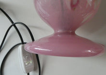 Load image into Gallery viewer, 1950s Scottish VASART Glass Tulip Lamp in Pastel Pink and Peppermint Shades. WORKING
