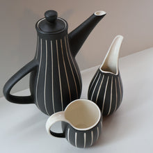 Load image into Gallery viewer, Rare 1950s Denby TIGO WARE Coffee Pot, Mug &amp; Jug by TIBOR REICH. With Original Paper Labels
