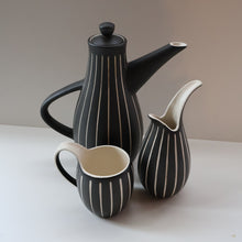 Load image into Gallery viewer, Rare 1950s Denby TIGO WARE Coffee Pot, Mug &amp; Jug by TIBOR REICH. With Original Paper Labels
