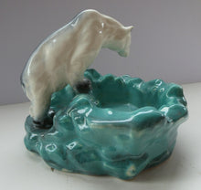 Load image into Gallery viewer, 1930s Art Deco Ditmar Urbach Czech Ceramic Polar Bear Bowl
