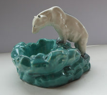 Load image into Gallery viewer, 1930s Art Deco Ditmar Urbach Czech Ceramic Polar Bear Bowl
