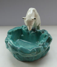 Load image into Gallery viewer, 1930s Art Deco Ditmar Urbach Czech Ceramic Polar Bear Bowl
