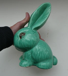 1930s LARGEST Sylvac Green Rabbit No. 1028 10 1/2 inches