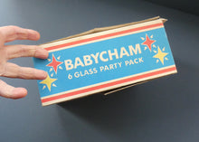 Load image into Gallery viewer, Boxed Set of Six 1960s Babycham Glasses. Plus 3 1950s Babycham Glasses
