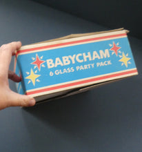 Load image into Gallery viewer, Boxed Set of Six 1960s Babycham Glasses. Plus 3 1950s Babycham Glasses
