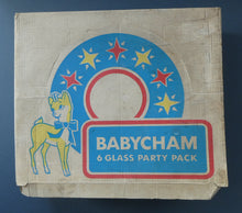 Load image into Gallery viewer, Boxed Set of Six 1960s Babycham Glasses. Plus 3 1950s Babycham Glasses
