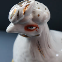 Load image into Gallery viewer, Late 19th Century Antique Victorian WHITE Staffordshire Hen on Yellow Nest 
