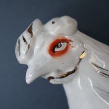 Load image into Gallery viewer, Late 19th Century Antique Victorian WHITE Staffordshire Hen on Yellow Nest 
