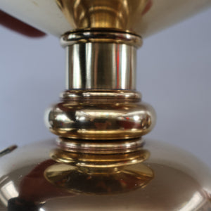 ECCLESIASTICAL ART. Unusual Pair of Vintage Handmade Solid Brass Half Dome Church Candlesticks