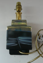 Load image into Gallery viewer, SCOTTISH POTTERY. Rare Margery Clinton Lustre Cube Shaped Lamp Base
