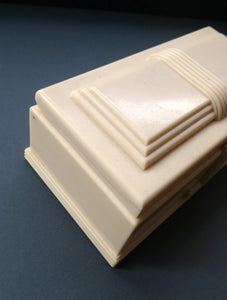 1930s ART DECO Heavy Early Plastic Cigar or Cigarette Box by Buttner Pipe Company