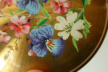 Load image into Gallery viewer, Vintage 1950s British POWDER COMPACT with Floral Design. Probably by MELISSA
