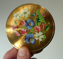 Load image into Gallery viewer, Vintage 1950s British POWDER COMPACT with Floral Design. Probably by MELISSA
