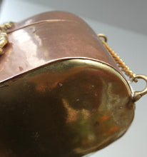 Load image into Gallery viewer, Collectable PAIR of Vintage 1930s Indian Brass and Copper Hanging Pillow Shape Purses
