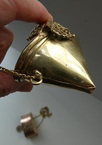 Collectable PAIR of Vintage 1930s Indian Brass and Copper Hanging Pillow Shape Purses