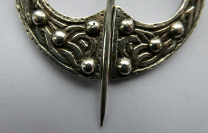Vintage 1940s Scottish Silver Penannular Brooch or Clock Pin. Designed by Robert Allison