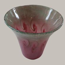 Load image into Gallery viewer, SCOTTISH GLASS by VASART. Fine 1950s Vintage Large Art Glass Vase, 1950s. 7 1/2 inches in height. Etched signature
