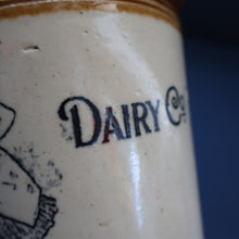 Load image into Gallery viewer, SCOTTISH POTTERY. Antique PORT DUNDAS (Glasgow) Stoneware Crock with Handle. DANISH DAIRY
