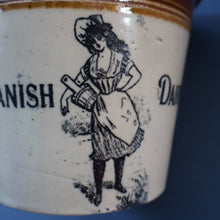 Load image into Gallery viewer, SCOTTISH POTTERY. Antique PORT DUNDAS (Glasgow) Stoneware Crock with Handle. DANISH DAIRY
