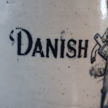 Load image into Gallery viewer, SCOTTISH POTTERY. Antique PORT DUNDAS (Glasgow) Stoneware Crock with Handle. DANISH DAIRY
