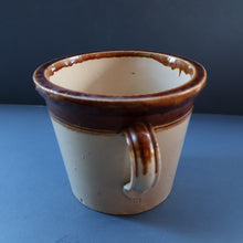 Load image into Gallery viewer, SCOTTISH POTTERY. Antique PORT DUNDAS (Glasgow) Stoneware Crock with Handle. DANISH DAIRY
