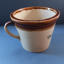 Load image into Gallery viewer, SCOTTISH POTTERY. Antique PORT DUNDAS (Glasgow) Stoneware Crock with Handle. DANISH DAIRY
