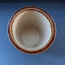 Load image into Gallery viewer, SCOTTISH POTTERY. Antique PORT DUNDAS (Glasgow) Stoneware Crock with Handle. DANISH DAIRY
