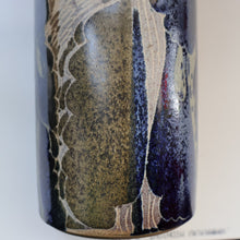 Load image into Gallery viewer, STUDIO POTTERY. Very Tall Vase with Abstract Floral Motifs. Crich Pottery (Diana Worthy)
