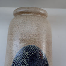 Load image into Gallery viewer, STUDIO POTTERY. Very Tall Vase with Abstract Floral Motifs. Crich Pottery (Diana Worthy)
