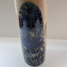 Load image into Gallery viewer, STUDIO POTTERY. Very Tall Vase with Abstract Floral Motifs. Crich Pottery (Diana Worthy)
