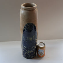 Load image into Gallery viewer, STUDIO POTTERY. Very Tall Vase with Abstract Floral Motifs. Crich Pottery (Diana Worthy)
